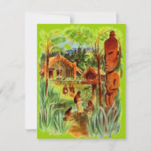TIKI PTY Tropical Hawaiian Natives INVITATION Kaart (Voorkant)