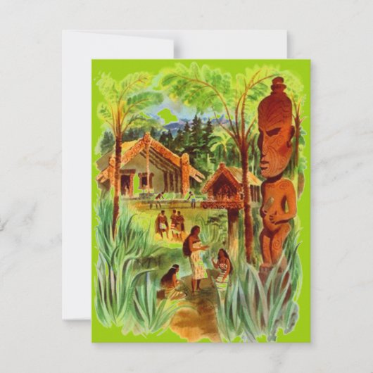 TIKI PTY Tropical Hawaiian Natives INVITATION Kaart (Voorkant)