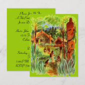 TIKI PTY Tropical Hawaiian Natives INVITATION Kaart (Voorkant / Achterkant)