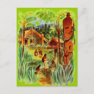 TIKI PTY Tropical Hawaiian Natives INVITATION Kaart