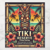 Tiki Reserve Wijn & Bier Fles Label Wijn Etiket (Enkel label)