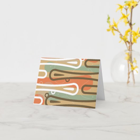 Tiki - Retro Moderne Kaart van de Nota (Gele Bloem)