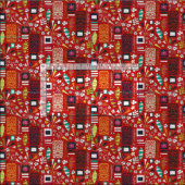 tiki rood stof (Delen)