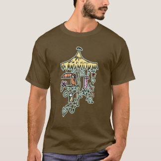 Tiki Room vogels door Tiki Ony T-shirt