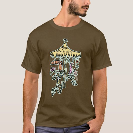 Tiki Room vogels door Tiki Ony T-shirt (Voorkant)