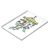 Tiki Room vogels op een Perch van Tiki Ony Notitieboek (Linkerzijde)