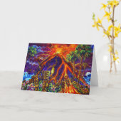 Tiki Sacrifice Wenskaart Kaart (Gele Bloem)