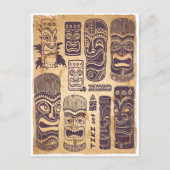 Tiki set Briefkaart (Voorkant)