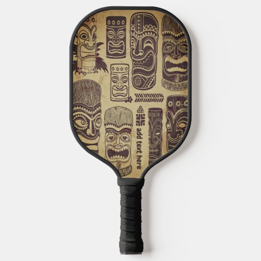 Tiki Set gepersonaliseerd Pickleball Paddle (Voorkant)