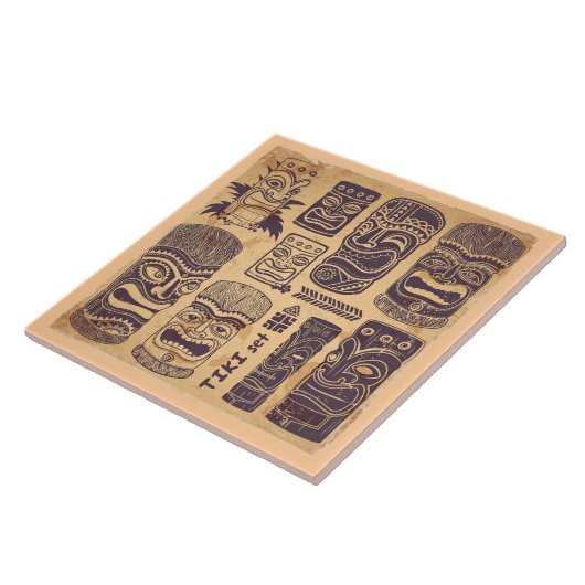  Tiki set Tegeltje (Zijkant)