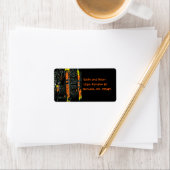 Tiki standbeeld zonsopgang adresetiketten etiket (Insitu)