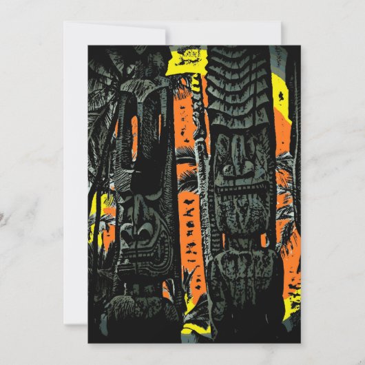  tiki standbeelden - uitnodiging tot zonsopgang (Voorkant)