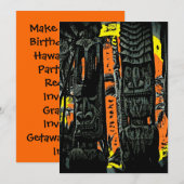  tiki standbeelden - uitnodiging tot zonsopgang (Voorkant / Achterkant)