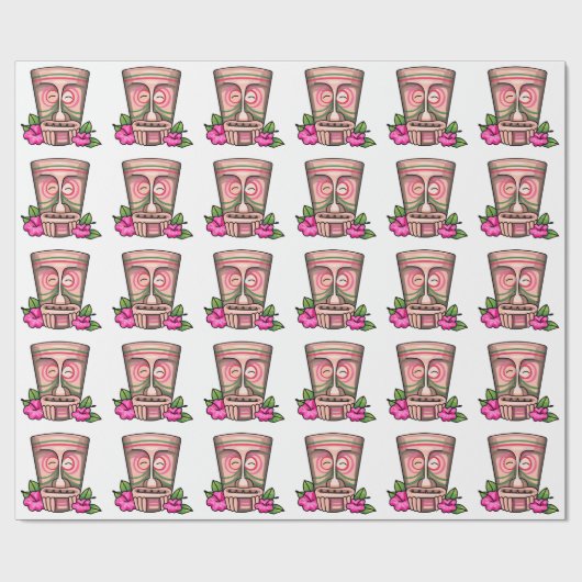 Tiki Statue Cadeaupapier (Vlak)