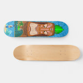 Tiki Statue Hawaii Skateboard (Horizontaal)