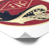 Tiki Surf Winkelen met Surfer&Shark op een Poster (Hoek)