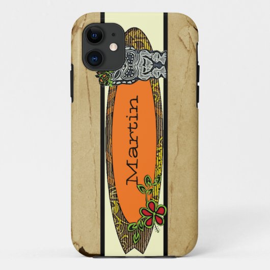  Tiki Surfboard Tropical iPhone 5 hoesje (Achterkant)