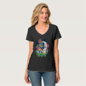 Tiki Surfer Girl Polynesian Hawaiian Beach Women's T-shirt (Voorkant volledig)