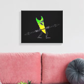 Tiki Surfer Green Canvas Afdruk (Insitu (Woonkamer))