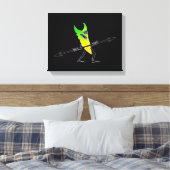 Tiki Surfer Green Canvas Afdruk (Insitu (Slaapkamer))