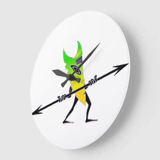 Tiki Surfer Green Grote Klok (Hoek)