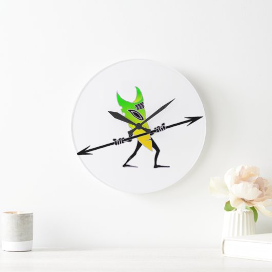 Tiki Surfer Green Grote Klok (Huis)