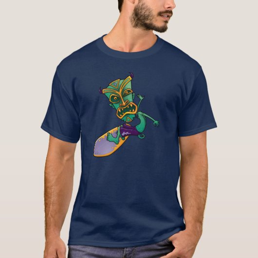 Tiki Surfer guy T-shirt (Voorkant)