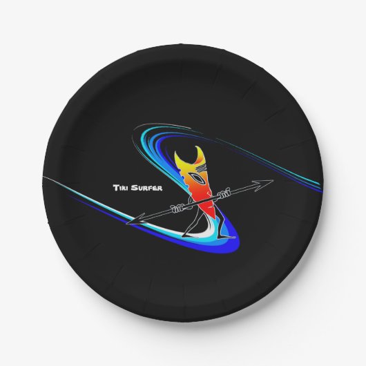 Tiki Surfer Papieren Bordje (Voorkant)