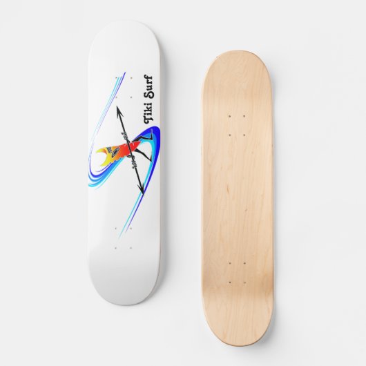 Tiki Surfer Persoonlijk Skateboard (Voorkant)