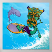 Tiki Surfer Poster (Voorkant)