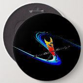 Tiki Surfer Ronde Button 6,0 Cm (Voorkant /achterkant)