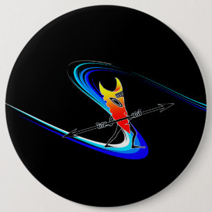 Tiki Surfer Ronde Button 6,0 Cm