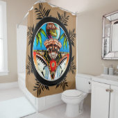 Tiki Tattoo Frog Douchegordijn (In situ)