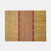 Tiki texturen bamboe en riet deurmat (Voorkant)