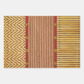 Tiki texturen bamboe en riet inpakpapier vel (Voorkant)