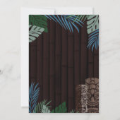Tiki-thema Bruin Hawaiaans Bamboe Groen en Blauw  Kaart (Achterkant)