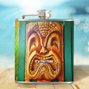 Tiki Tijd Tropisch Koel Plezierig Fierce Vintage R Heupfles