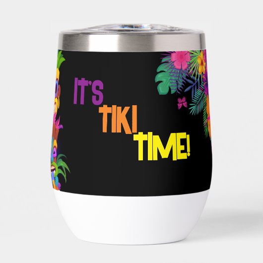 Tiki Time Birthday Party Thermal Drink Tumbler (Voorkant)