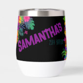 Tiki Time Birthday Party Thermal Drink Tumbler (Achterkant)