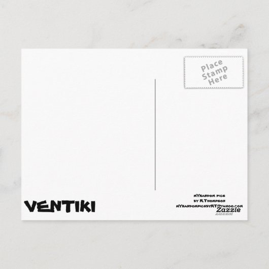 Tiki Time Briefkaart (Achterkant)