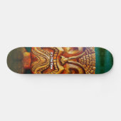 Tiki Time Cool Fun Fierce Retro Tropisch Persoonlijk Skateboard (Horizontaal)