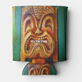 Tiki Time Fun Fierce Cool  Retro Tropical Blikjeskoeler (Voorkant)