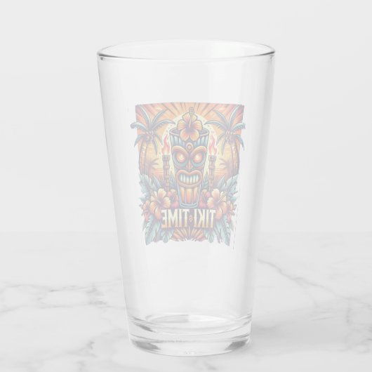 Tiki Time Glass Cup Glas (Achterkant)