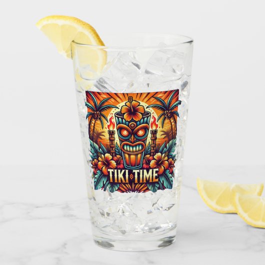 Tiki Time Glass Cup Glas (Voorkant ijs)
