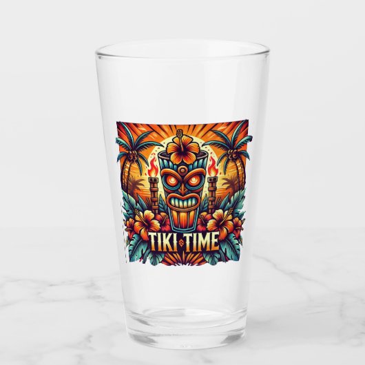 Tiki Time Glass Cup Glas (Voorkant)