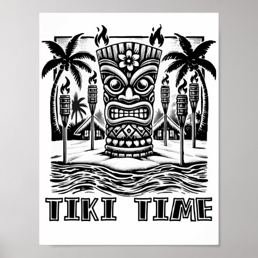 Tiki Time - Hawaiiaanse eiland vibes Poster (Voorkant)