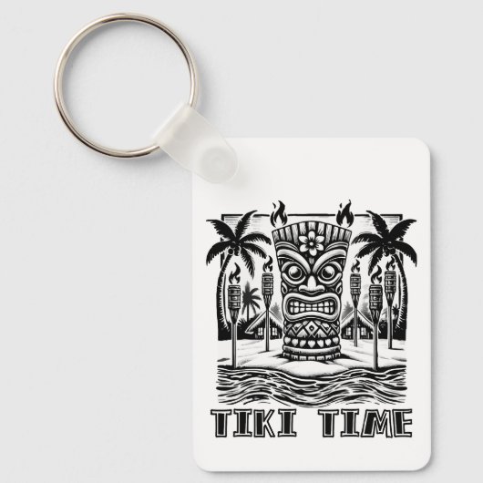 Tiki Time - Hawaiiaanse eiland vibes Sleutelhanger (Voorkant)