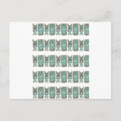 Tiki Time in Aqua Briefkaart (Voorkant)