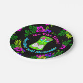 "Tiki Time" Island Theme Couple's Shower Papieren Bordje (Gekanteld)