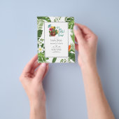 Tiki Time Luau Summer Beach Couples Shower Flyer (Hand)